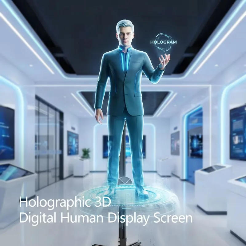 Custom 3D LED Hologram Fan Video Wall for Transparent Screen Commercial Visual Advertising Display Equipment