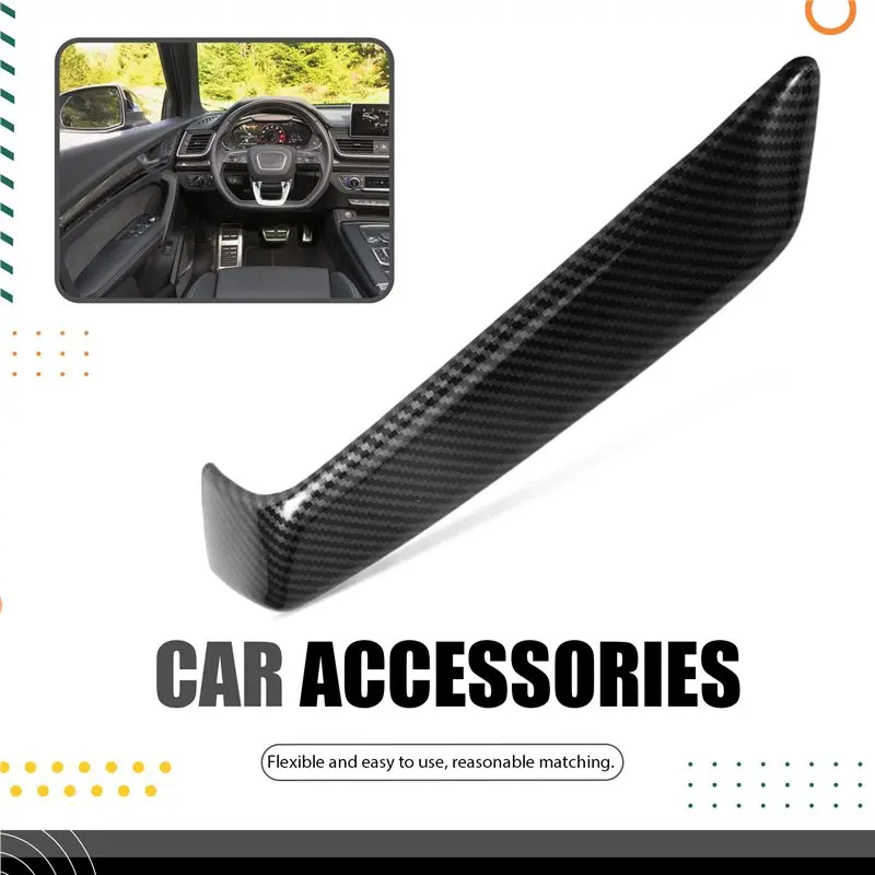 A33K-For BMW Q5 2018-2021 Compatible 4 Pieces/Lot Carbon Fiber Pattern Interior Door Handle Decoration Trim Car Accessories