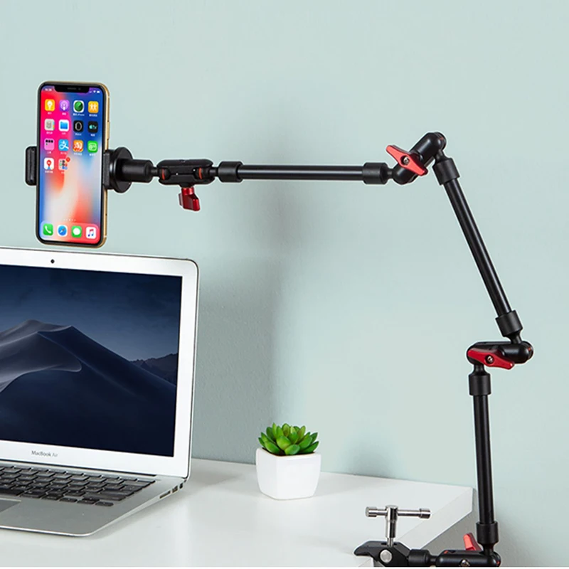 Flexible Long Arms Mobile Phone Holder Desktop Bed Cellphone Bracket Stand for IPhone Smartphone Photography Video Shooting