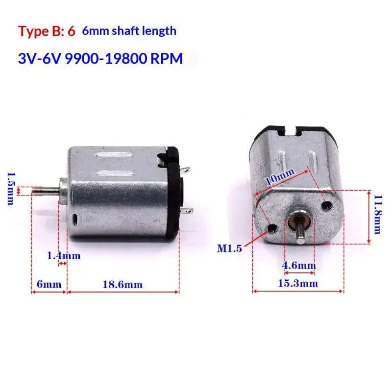Micro 030 FF030 Mute DC Motor 3V 3.7V 5V 6V 12V for Home Appliance Repair 1 or 5 Pieces