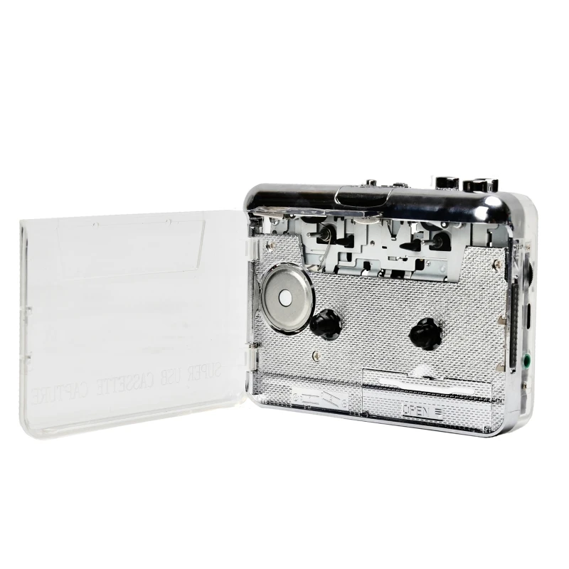 Cassette Player Portable Tape Recorder To Mp3 Full Transparent for Shell USB /Type-C Port Cassette To MP3 Format Tape Pl