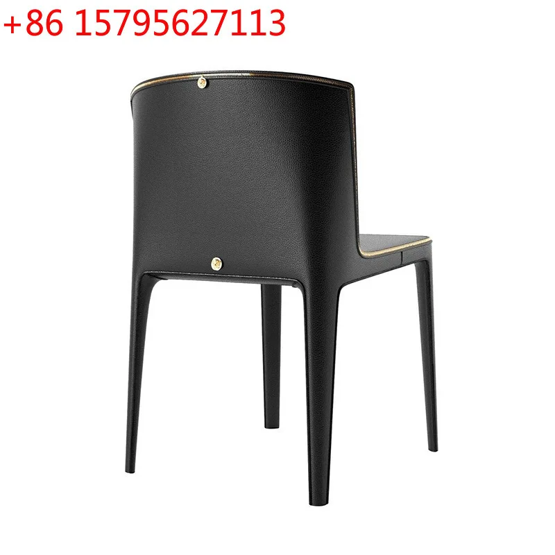 

Stainless steel chair dining chair household European light luxury dining chair designer