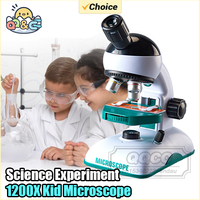 1200X Kid Science Experiment HD Optical Microscope Toy Kit Educational Scientific Experimental with Light Children STEM Toy Gift