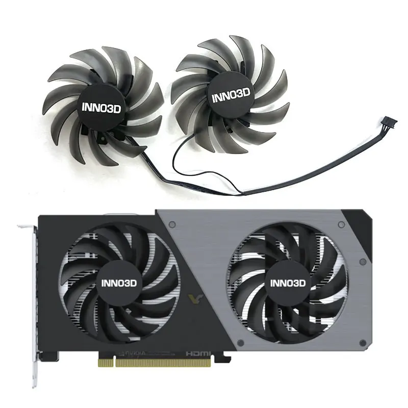 2 fans brand new for INNO3D GeForce RTX4060 8GB Twin X2 OC graphics card replacement fan CF-12915S