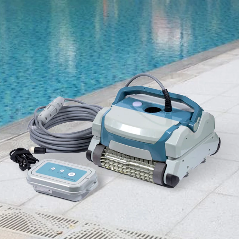 Automatic Pool Vacuum Cleaner Pool Waterline Cleaning 130W Powerful Suction Pool Cleaner Machine