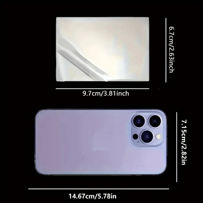 100개 열 라미네이팅 백 필름, 9.5*6.5cm, 사진 및 문서 밀봉용 투명 플라스틱 필름