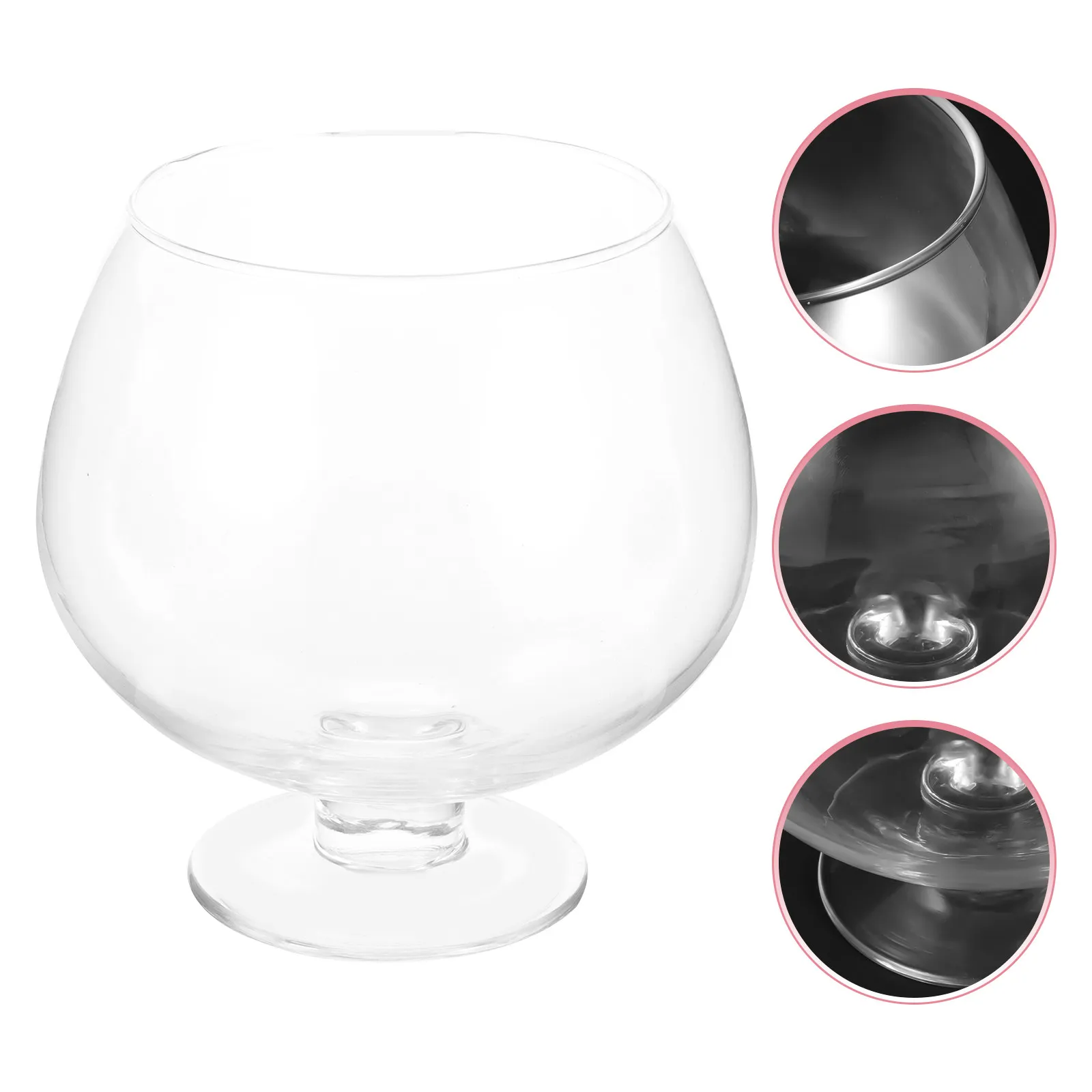 

Большая стеклянная чаша для мороженого на ножке, креативная, для десертов, пригодная для микроволновой печи и холодильника