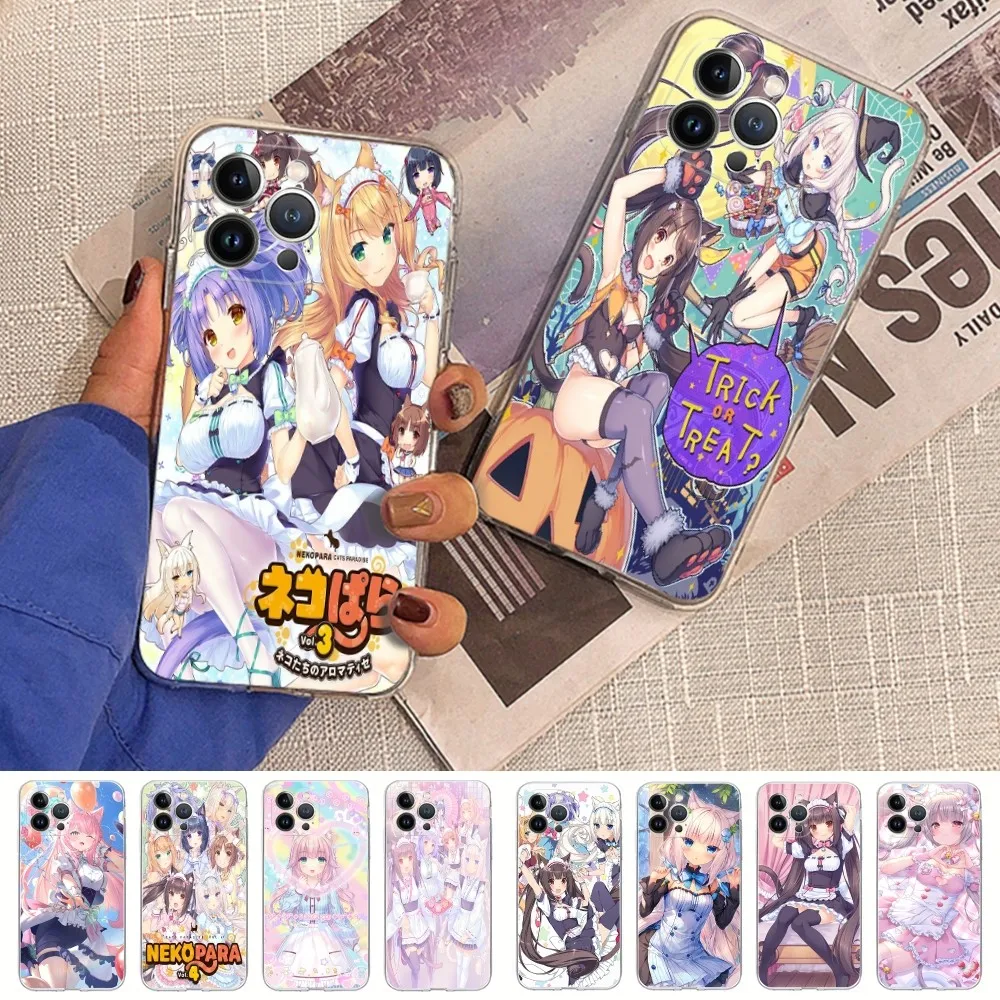 Nekopara Chocola Vanilla Phone Case For iPhone 16 15 14 11 12 13 Mini Pro XS Max Cover 6 7 8 Plus X Funda Shell