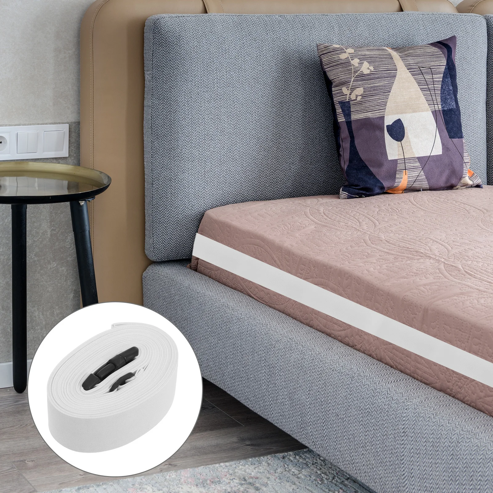 

8 Meter Adjustable Elastic Bed Sheet Strap Fitted Sheet Holder Bands Oxford Cloth Anti-Slip Mattress Straps for Fitted Sheets