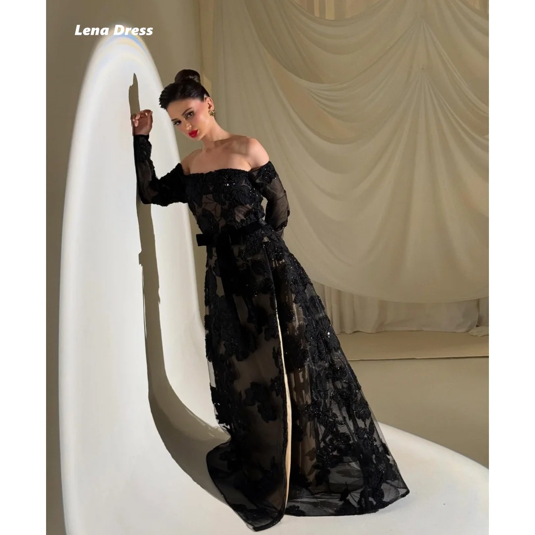 Lena Customized Evening Luxury Dress 2025 Off the Shoulders Prom Dresses 2025 Luxury Women's Elegant Party Dress Line A Wedding