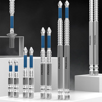 Cross Magnetic Screwdriver Bit Set 6pcs PH2 Alloy Steel Non Slip Serrated Tips for Wood Metal Electrical DIY Use