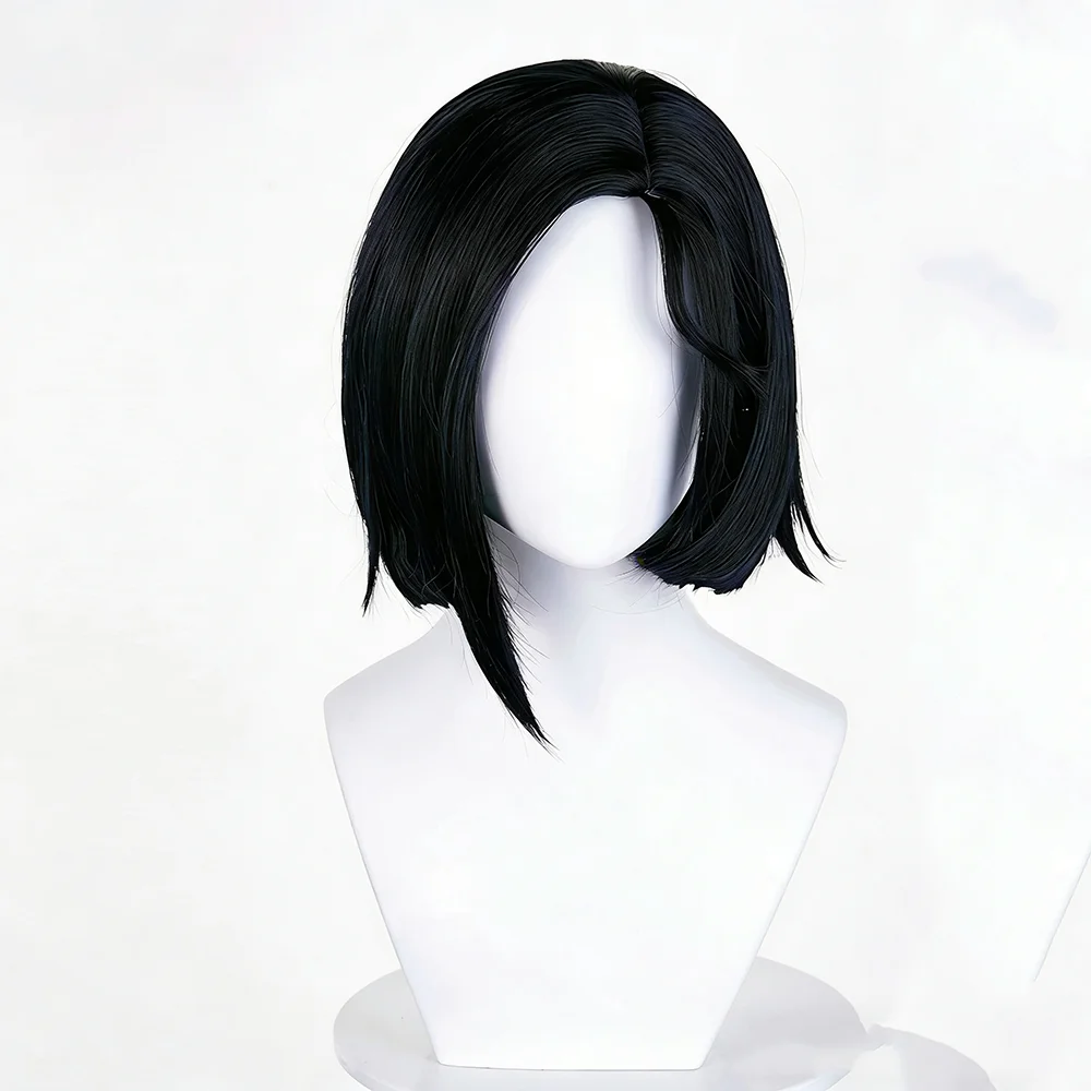 لعبة VALORANT فايبر شعر مستعار تأثيري المرأة شعر أسود مقاومة للحرارة شعر مستعار اصطناعي كرنفال زي حفلة الدعامة #2