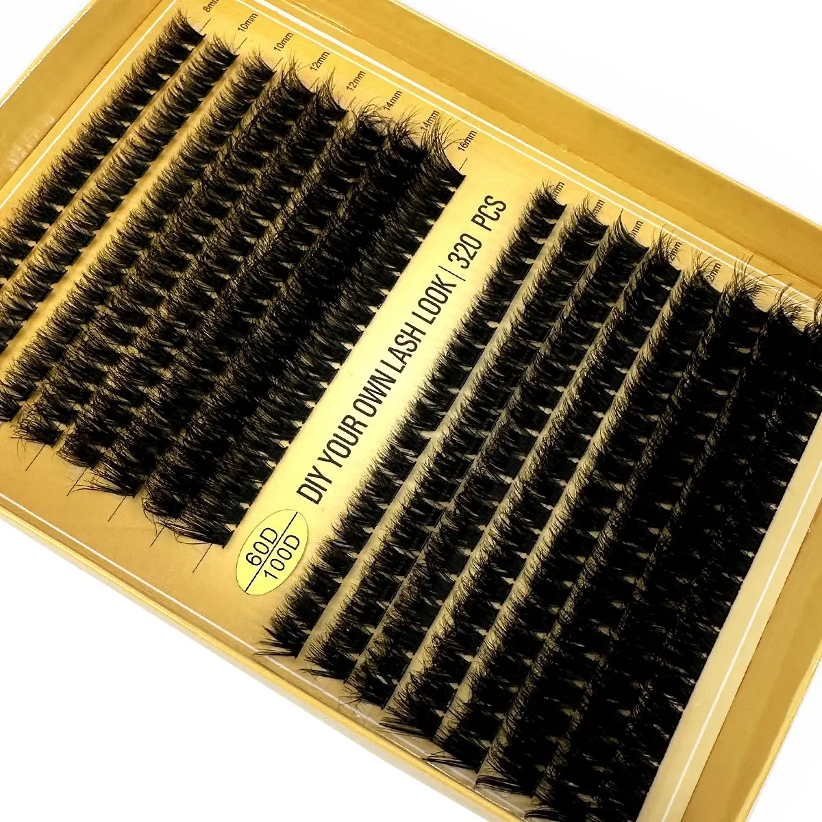 320Ps DIY 5D Fluffy Lash Clusters 60D 80D 100D Dicke Wimpern Cluster D/DD Curl Wispy Einzelne Wimpern 9-16mm Wimpern Verlängerung – Detail 19