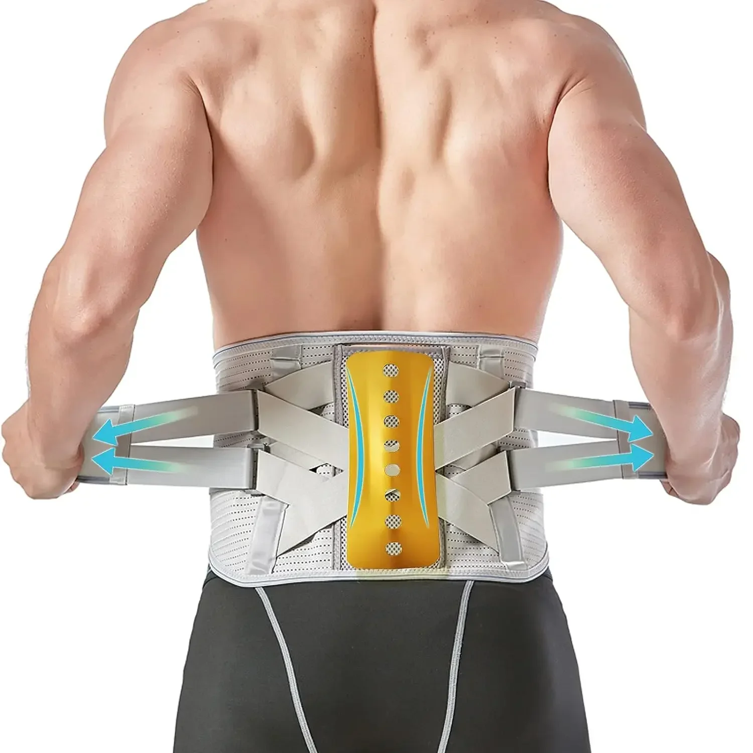 Pad Waist Protection Back Support Belt Lumbar Back Belt Man Woman Spine Corset Spine Correction with Metal Support Rod