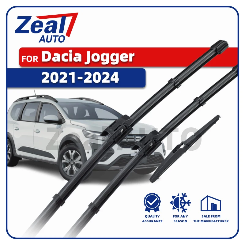 LHD Vorne Hinten Wischer Klingen Für Dacia Jogger 2021 2022 2023 2024 Extreme Hybrid 3pc Windschutzscheibe Regen Pinsel Nachfüllungen zubehör