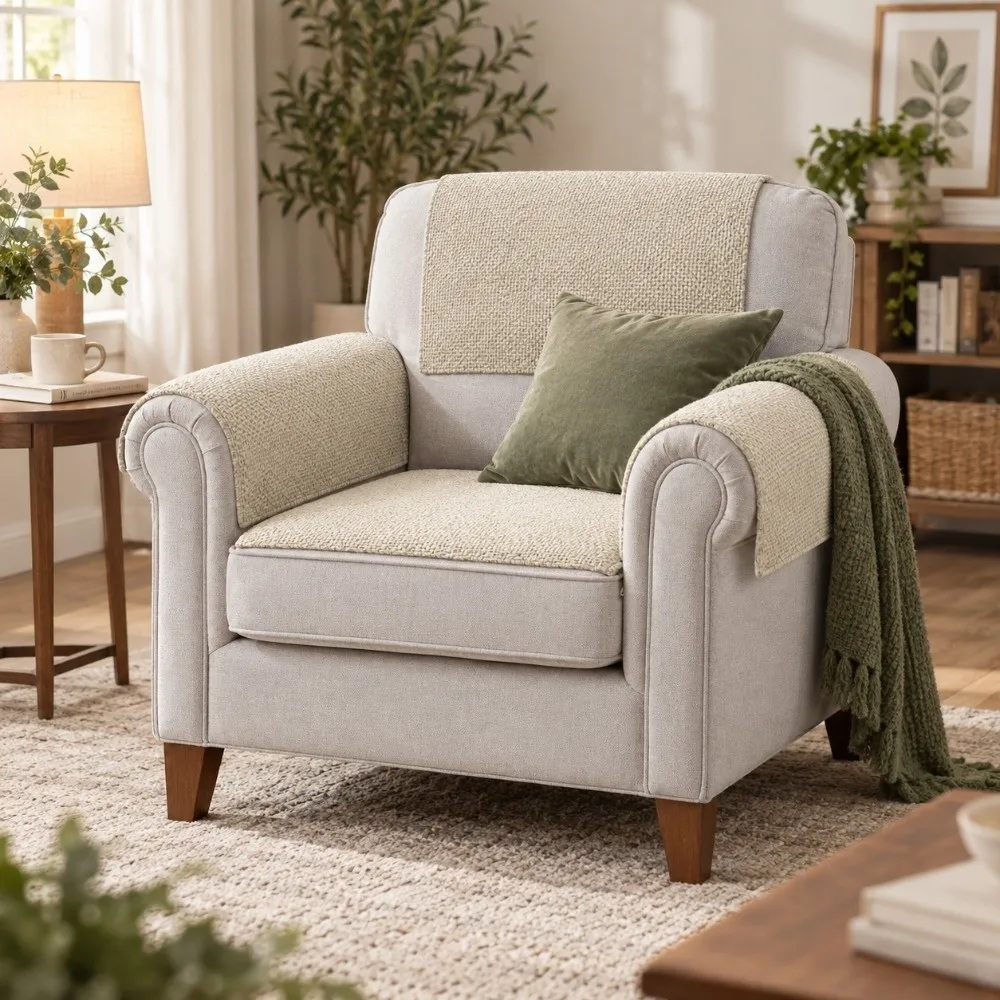1pc New Non-Slip Sofa Arm Covers Durable Washable Armrest Protectors Practical Chair Arm Covers Sofa Loveseat
