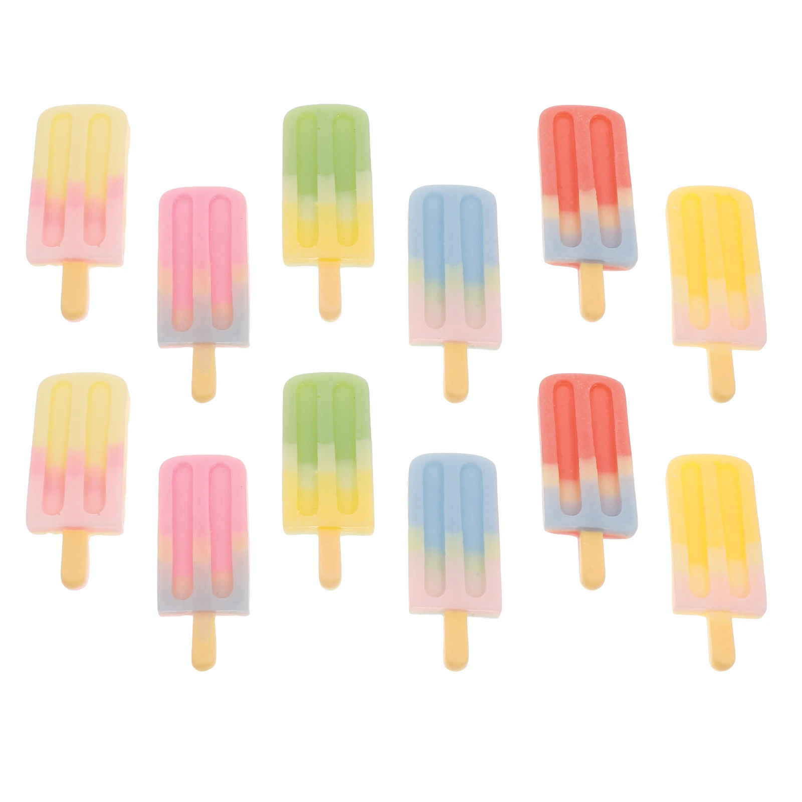 12 pezzi di simulazione gelato decorazione in miniatura liscio lucido fai da te cassa del telefono charms elegante lunga durata non sbiadisce robusto