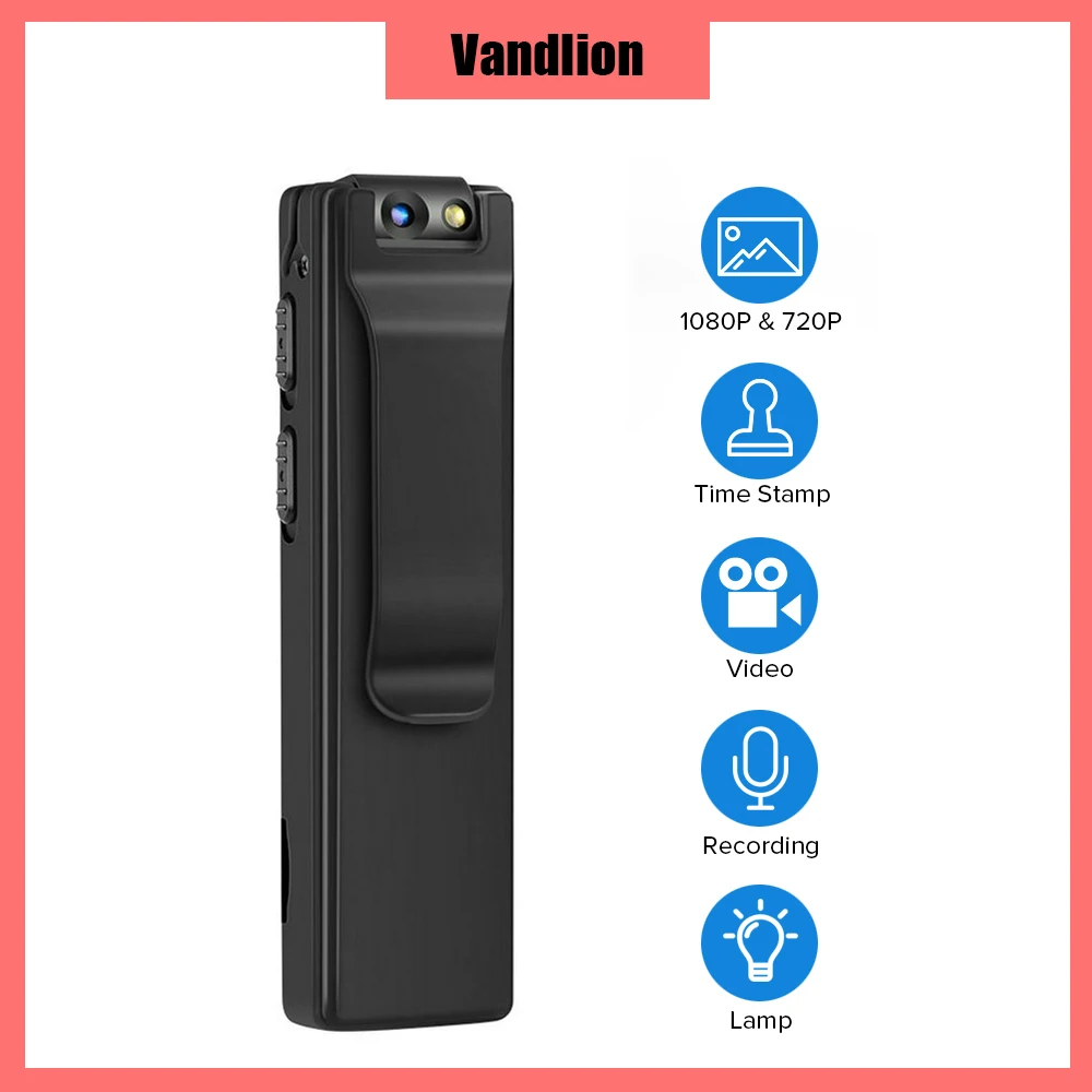 Vandlion A3 Digital Magnetic Mounted Camera HD 1080P Motion Detection Webcam with Flashlight 1100mA Long Battery Life Camcorder