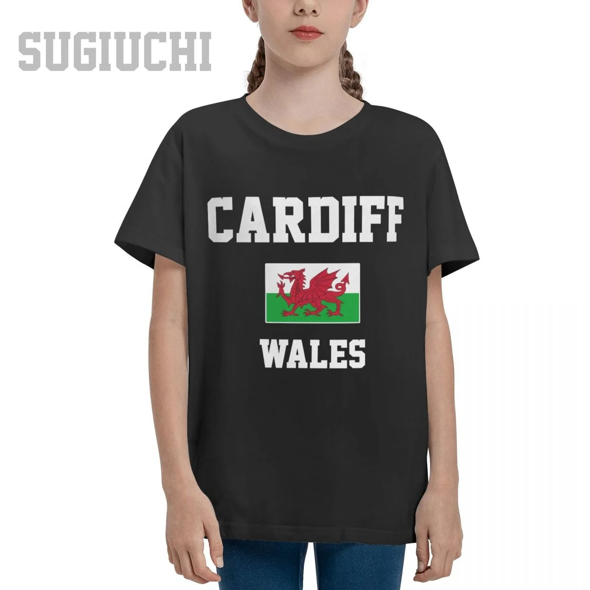 Unisex Youth Boy/Girl Wales Cymru Cardiff Capital T-shirt Kids tshirt tee 100% Cotton T Shirt o-neck short sleeve Children