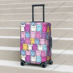 Funda de maleta con patrón de gato, protector de equipaje útil de dibujos animados, animales de vuelo, protección de viaje