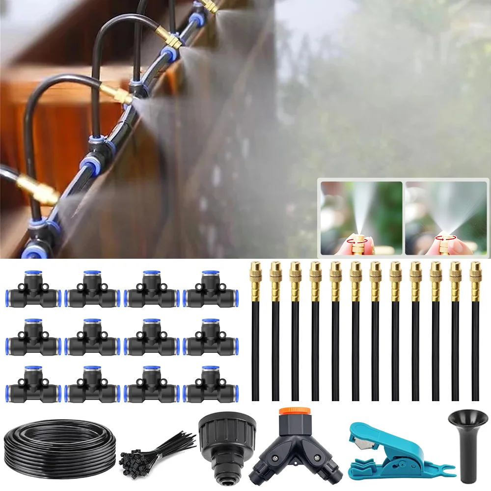 Kit de pulvérisation universel à flexion libre, bricolage, pour serre, jardin, fleurs, plantes, arrosage, Patio, système de refroidissement par brumisation