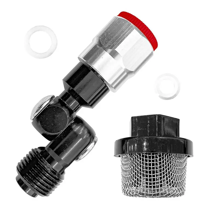 Y39A-7/8 Inch Thread Airless Sprayer,180 Degree Rotation Swivel Joint With Strainer Screen Kit For Airless Paint Spraying
