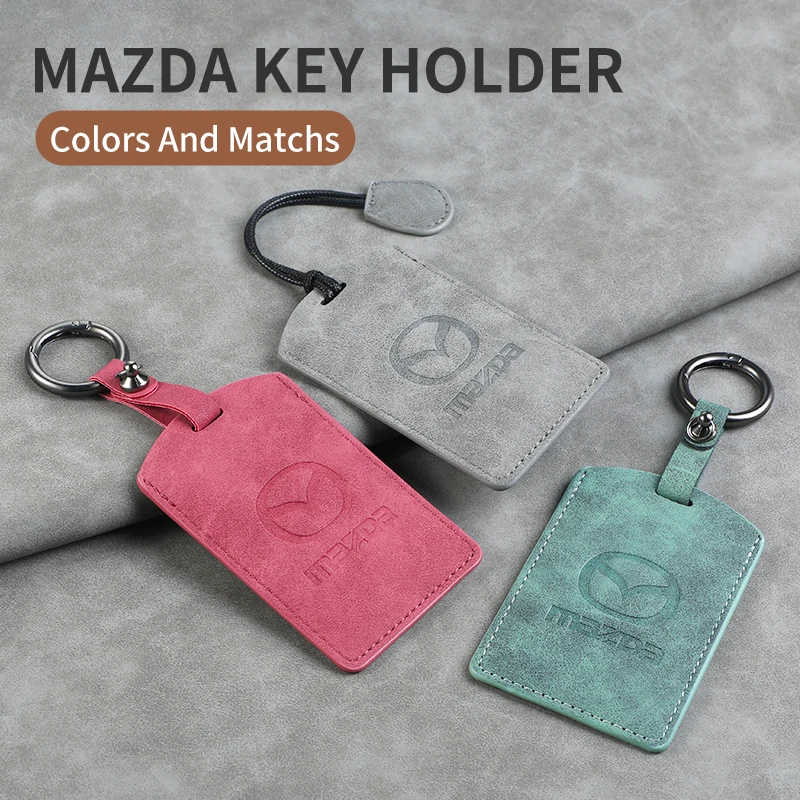 Tarjetas NFC de cuero para coche, bolsa para llaves para Mazda 2 3 6 Atenza Axela Demio CX5 CX-3 CX7 CX9 2015 2016 2017 2018 2019, llavero automático