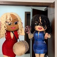 New Supermodel Girl Mascot Costume Muscle Boy Cosplay Suits Carnival Fancy Dress Party Performance Props Masquerade Outfits Dres