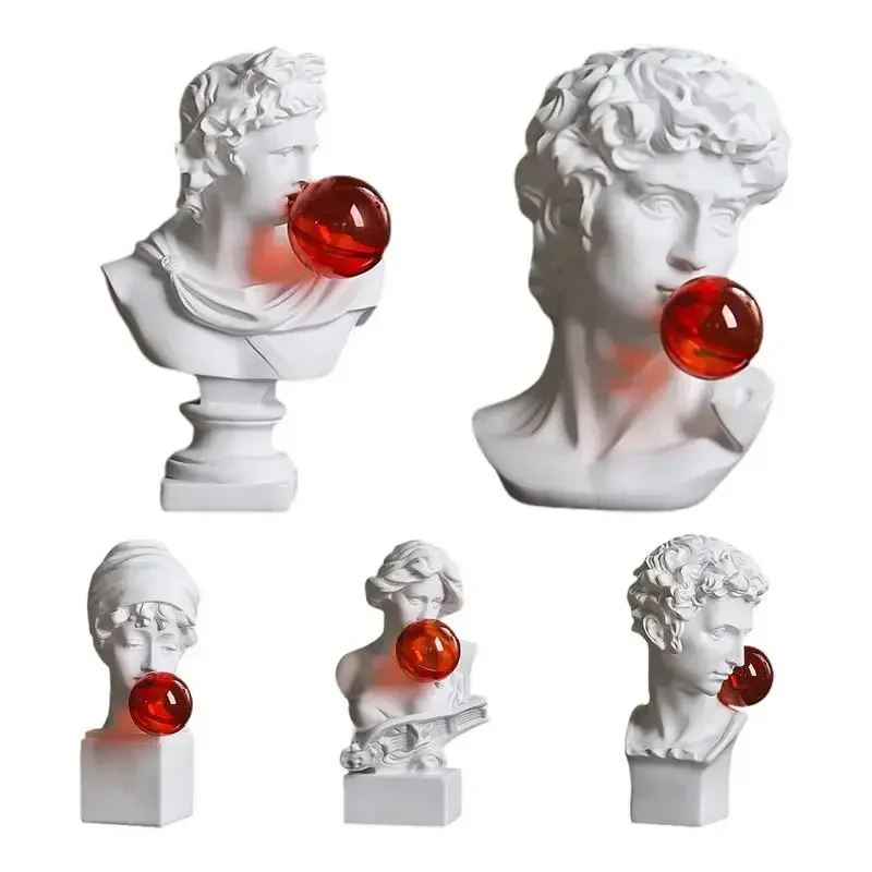 

Statue of David Unique Resin David Statue Blowing Bubbles Decorative Desktop Art Statue Waterproof Multifunctional Craft