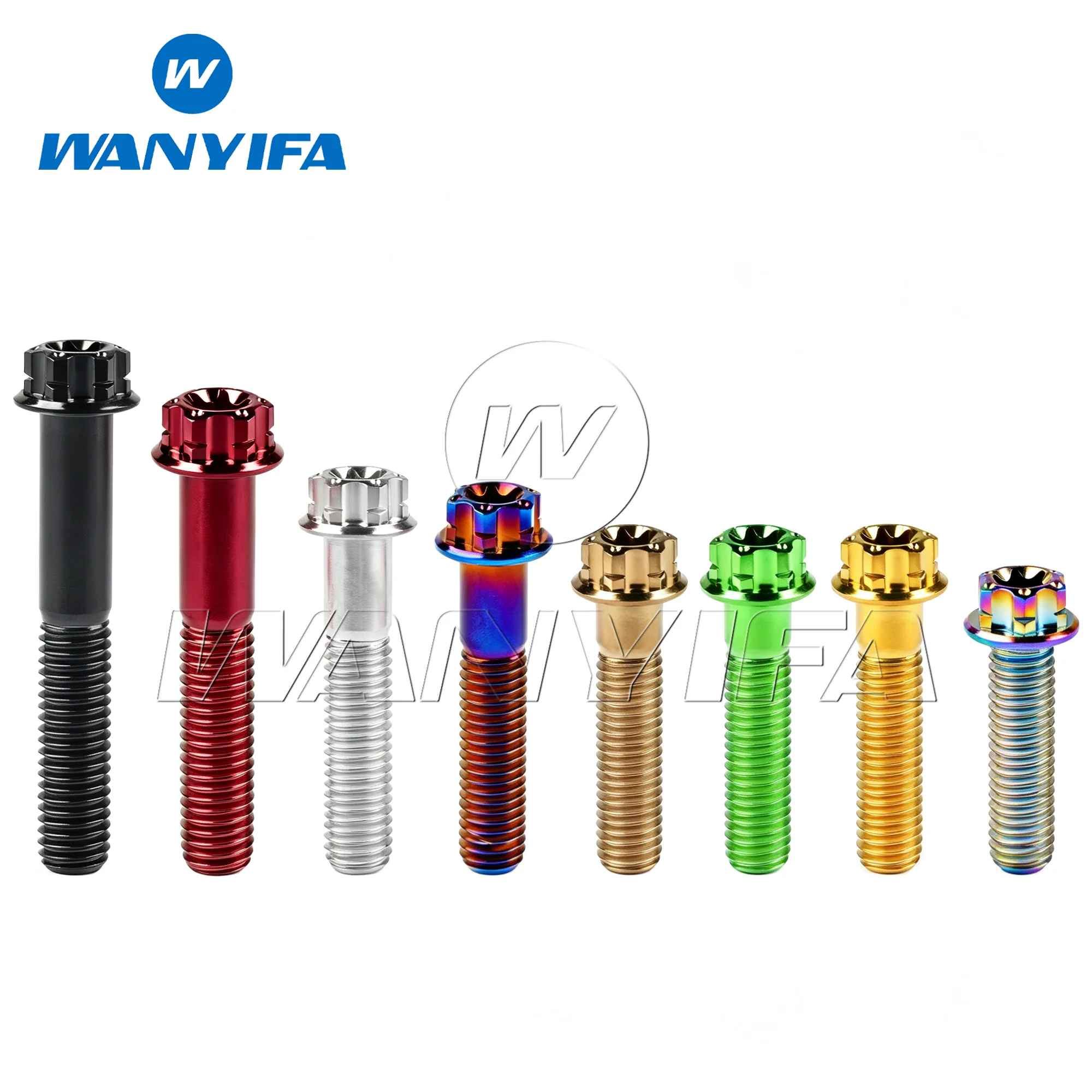 Image of Wanyifa Titanschraube M6 M8x10 15 20 25 30 35 40 45 50 55 mm Torx-Flanschkopf für Motorrad-Modifikationsdekoration