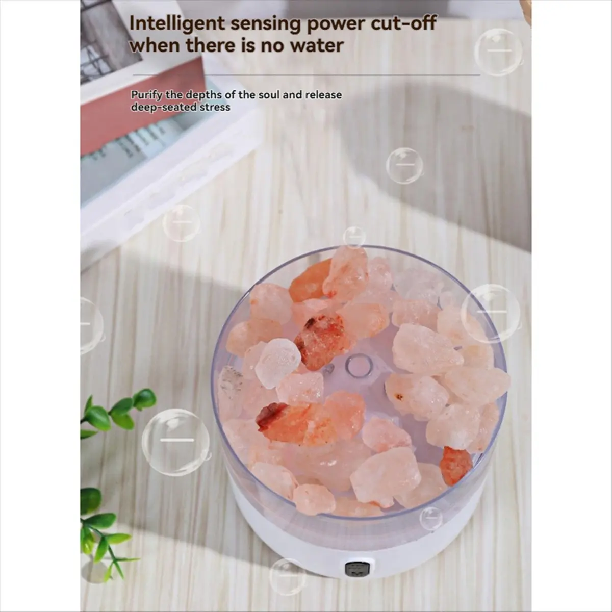 ABZD Salt Stone Lamp Diffuser Humidifier USB Aromatherapy Night Light Mist Air Humidifier for Bedroom, Office, Home, Car