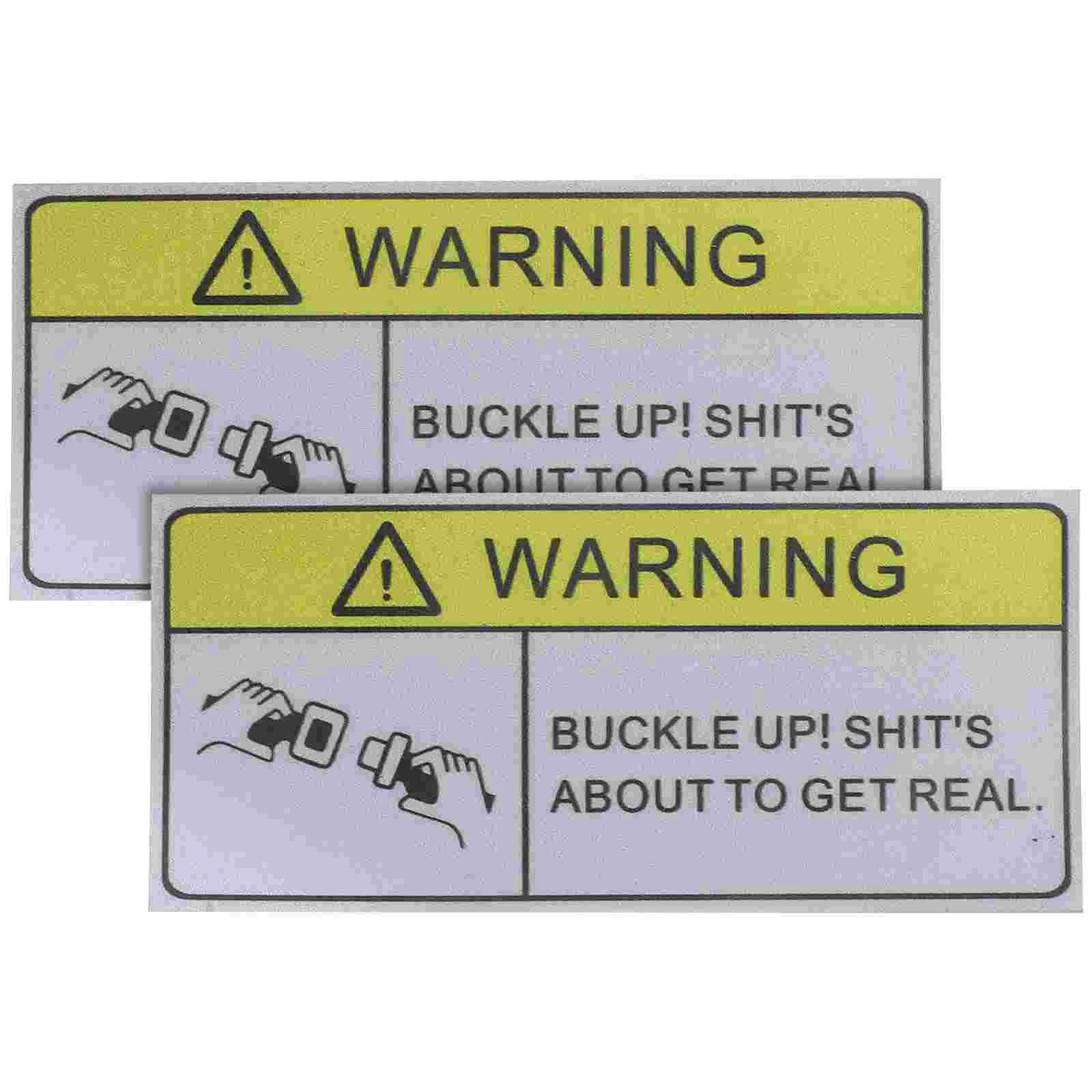 

2 Pcs Reflective Warning Sticker Stickers Truck -up for Vehicle Decal Pvc