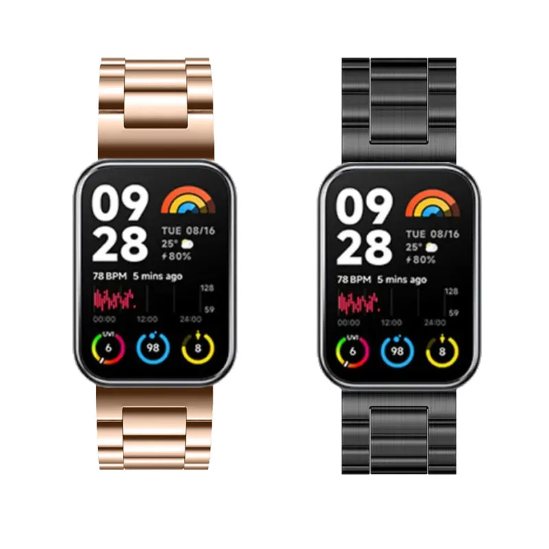 Armband voor Xiaomi Redmi Horlogeband Roestvrij stalen horlogeband Xiaomi Mi Band 8 Pro Armband Xiaomi Redmi Smart Watch 4-band