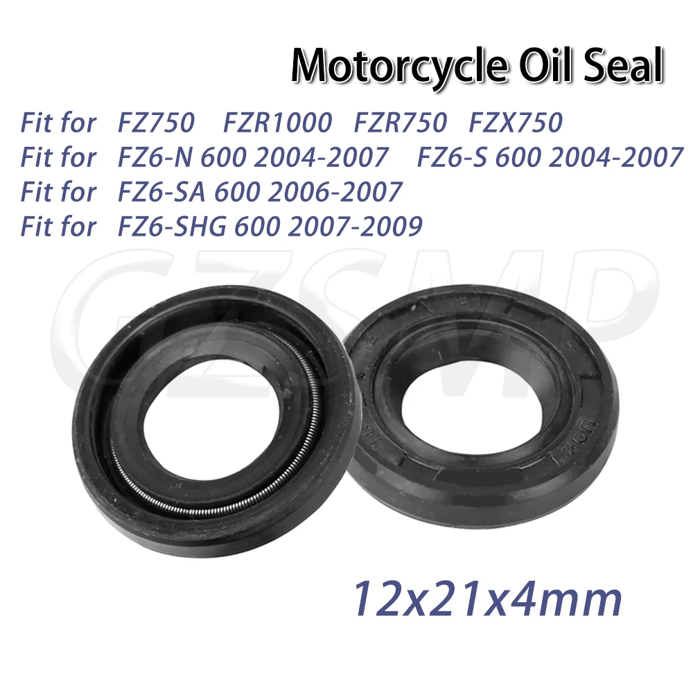 

2/4/10pcs Fit for YAMAHA FZ6-N FZ6-S 600 2004-2007 FZX750 1987-1993 Motorcycle 12x21x4mm Oil Seal