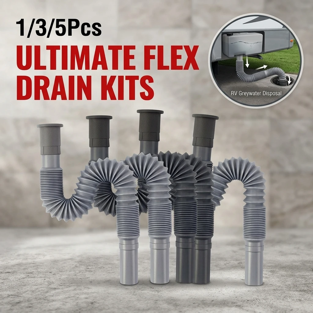 Anti-Odor 1-1/4 Inch Expandable Flexible 17-42 Inch Universal Kitchen Sink Sewer Drain Pipe Tube S Trap, Bathroom Vanity Sink Dr