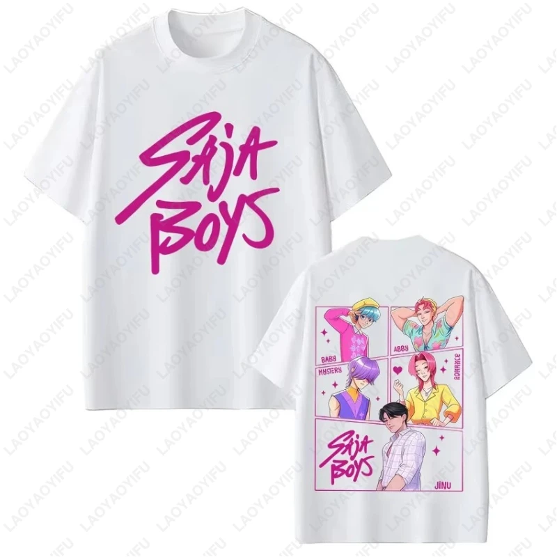 

KPop Demon Hunters Movie Saja Boys Tshirts Men Women High Quality Cotton Fashion Tops Hip Hop Harajuku Regular Short Sleeve Tees