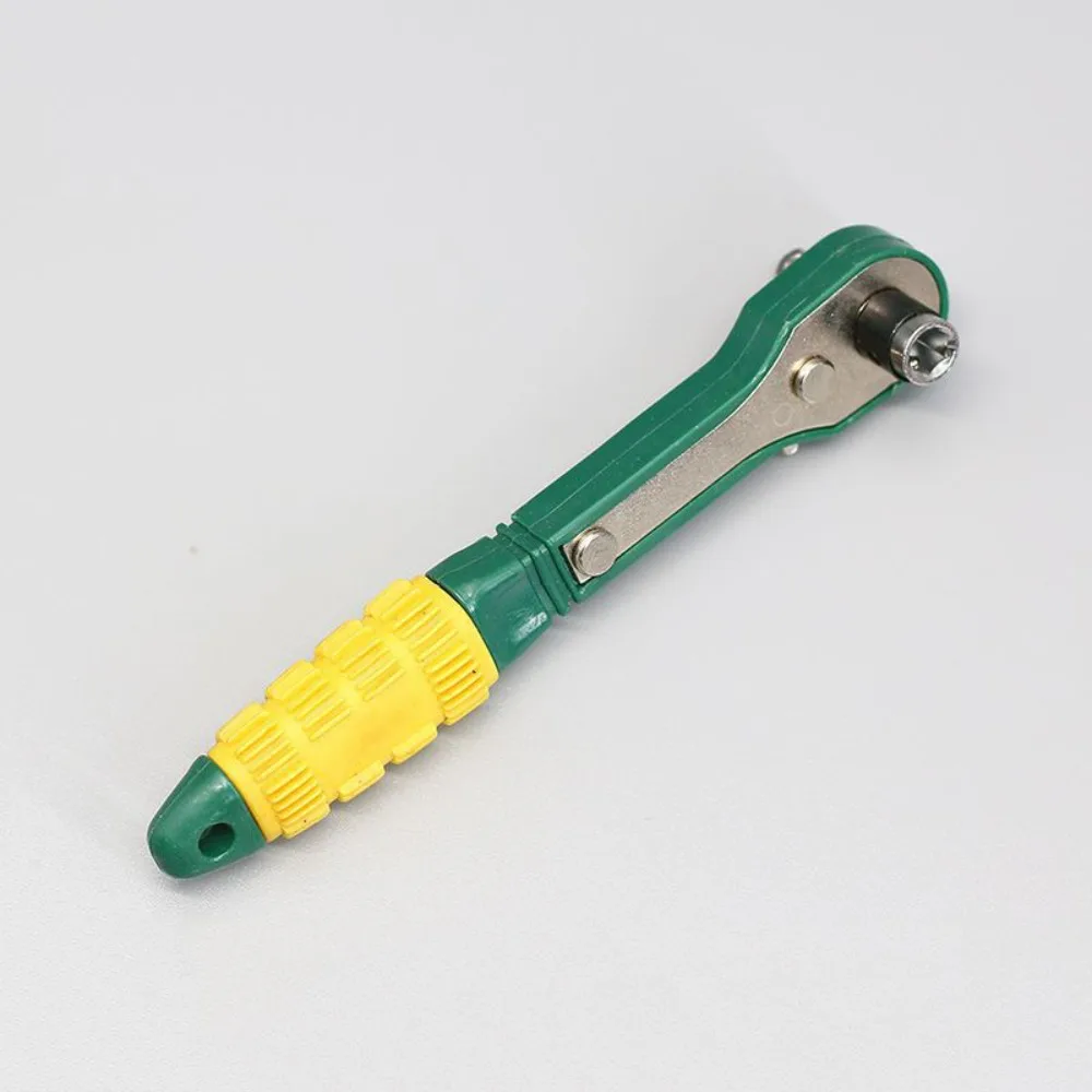 New Steel Ratchet Screwdriver L-shaped Adjustable Turning Wrench Durable Mini Right Angle Screwdriver Home