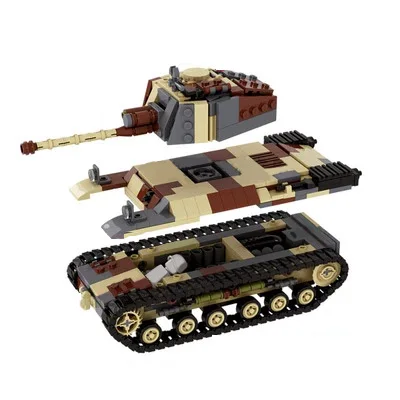 MOC Military WW2 Germany Tank Weapon Vehicle Building Block Army Figure Soldiers Infantry Gun  Accessories Gifts Toy