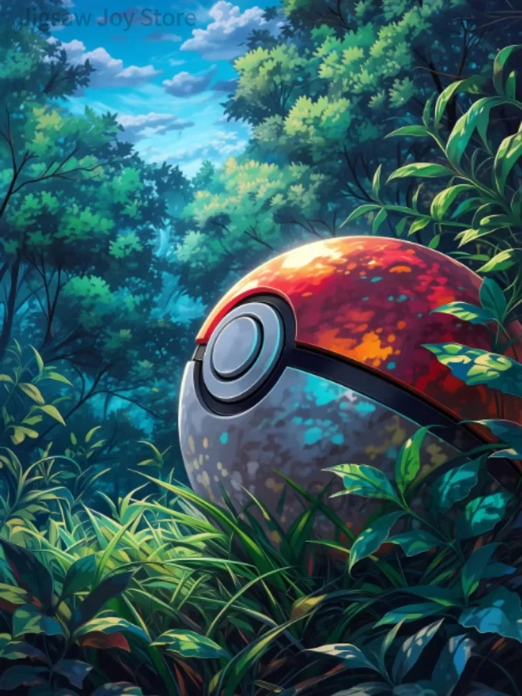 Healing Anime Art Pokemon Jigsaw Puzzle Trainer And Ghost Type Under Moonlight Relaxing Hobby Craft Educational Toy