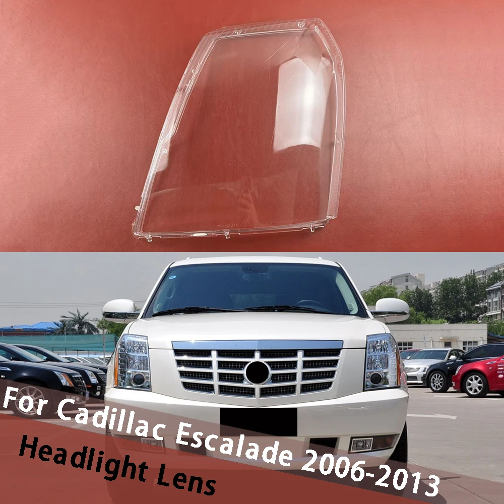 For Cadillac Escalade 2006-2013 Car Front Headlight Cover Headlamp Lamp Shell Mask Lampshade Lens Housing Plexiglass Replace
