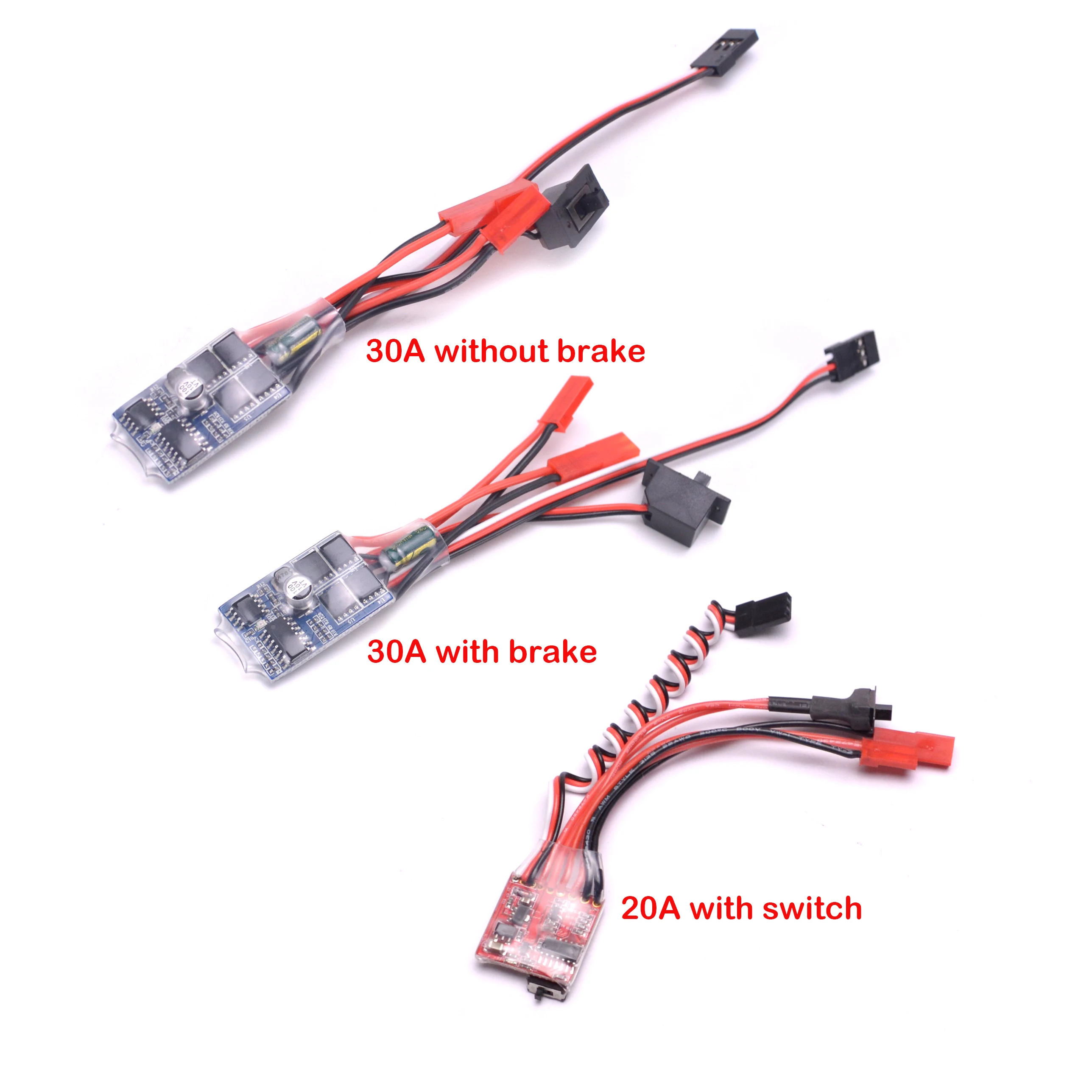 Micro ESC 20A 30A Brushed ESC RC ESC Electric Speed Controller 2S 4~8v for DIY Mini 1/16 1/18 1/24 RC Car Boat Tank