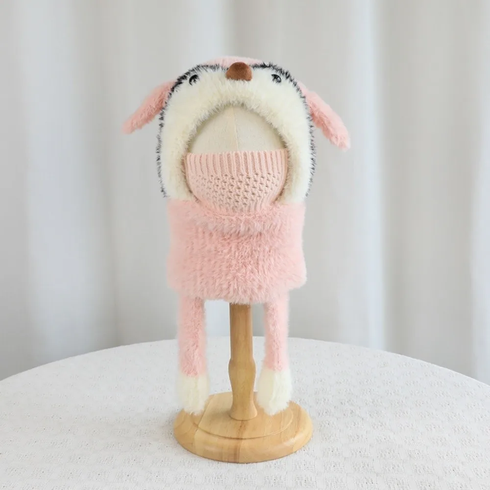 Winter Balaclava Hat Adjustable Warm Fleece Ear Flap Hood Hat 49cm to 54cm Head Circumference 4-10 Years 3-in-1 Winter Hat