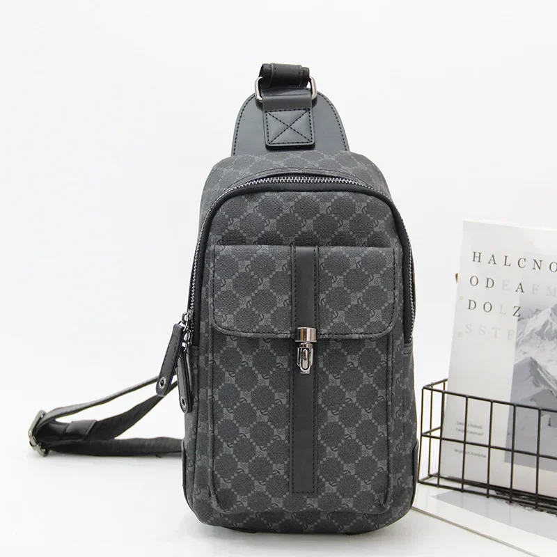 

Fashion Crossbody Bag Men Chest Bag Plaid Floral Print Single Shoulder Bags Men Casual Back Pack Cycling Cell Phone Bags Male