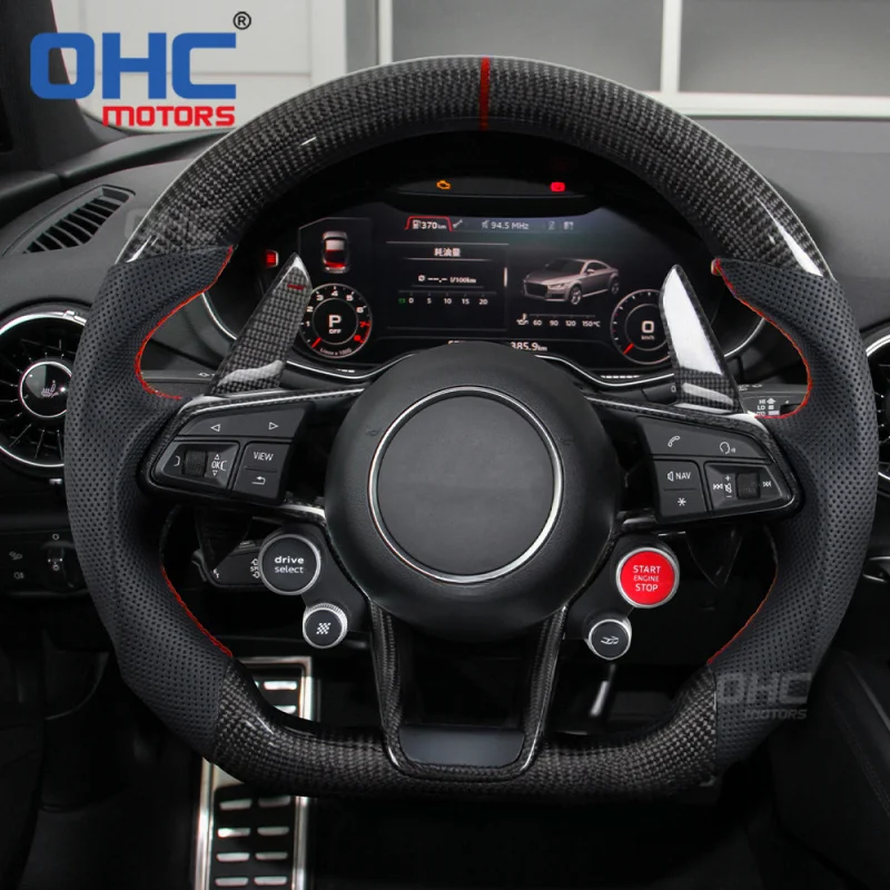 For Audi R8, TTS, TT Cross-border bestseller: Carbon fiber car steering wheel  - sports model, high-end upgrade