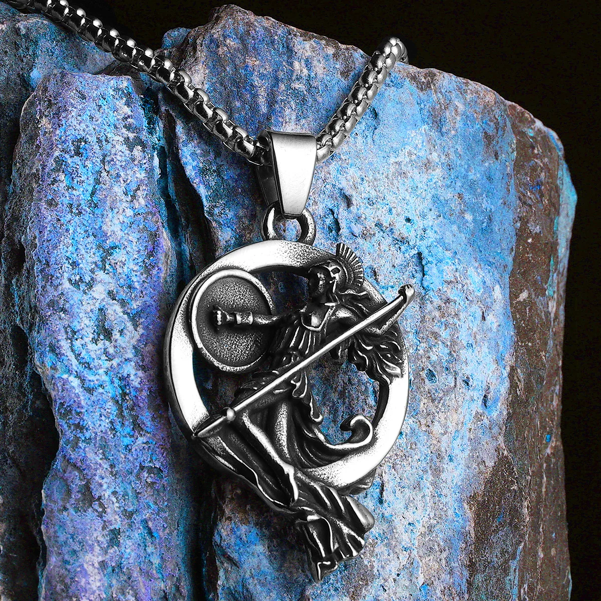 Greece Myth Goddess Men Necklaces Stainless Steel Pendant Chain Women Jewelry Vintage New Cool Tings Accessories Gifts Wholesale