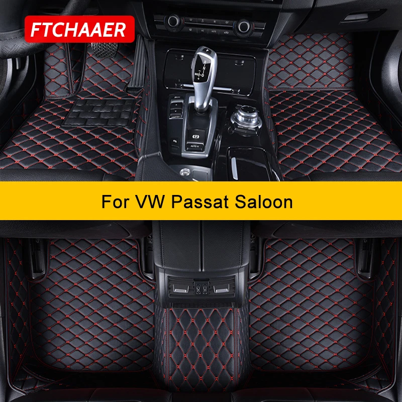 

FTCHAAER Custom Car Floor Mats For VW Passat Saloon B5 B5.5 B6 B7 B8 B9 Auto Carpets Foot Coche Accessorie