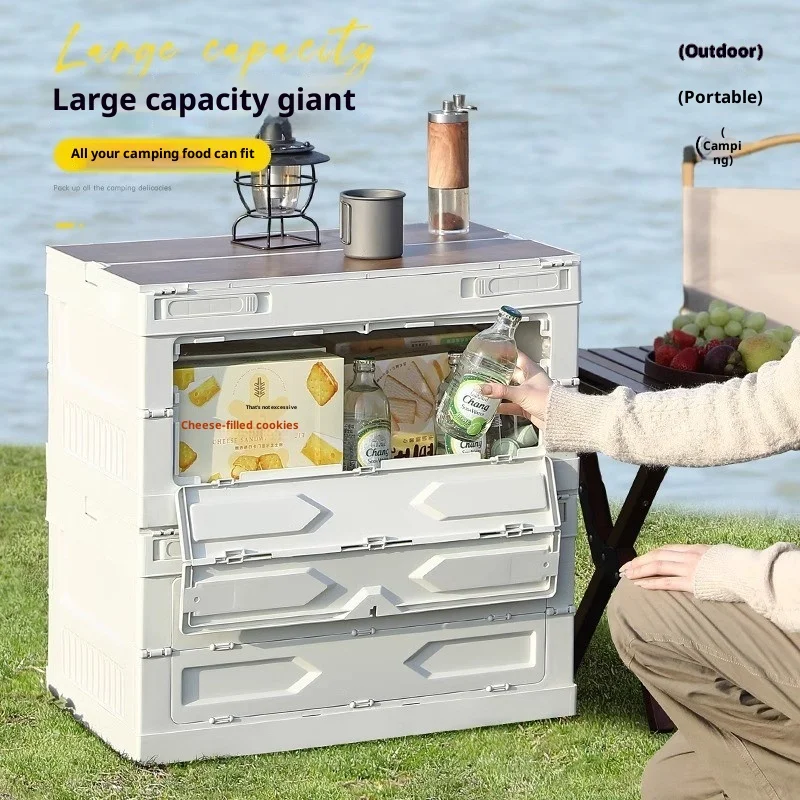 المحمولة طاولة تخييم قابلة للطي نزهة IGT خفيفة الوزن قابل للتعديل ارتفاع موقد الجدول السفر سيارة جذع التخزين المنظم قابلة للطي #4