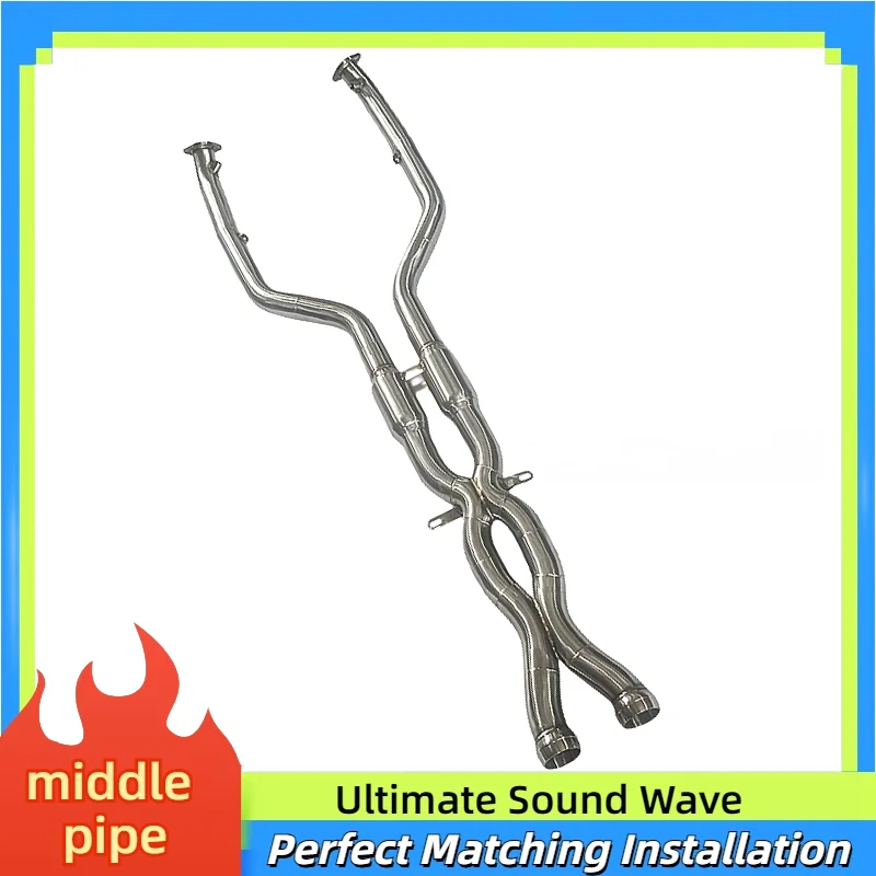 

For BMW M3 E92 V8 4.0L 2008-2013 Stainless Steel Car Accessories exhaust pipe Increased pow High Flow Middle pipe
