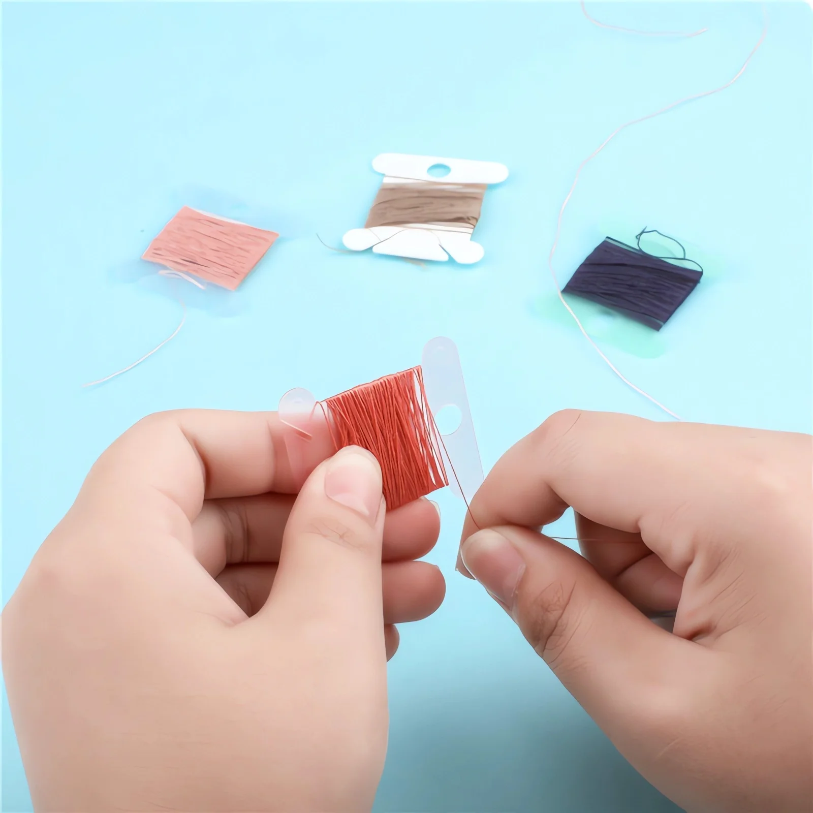 100pcs Embroidery Floss Bobbins Embroidery Floss Organizer Plastic Embroidery Thread Cards For Cross Stitch Thread Holder Sewing