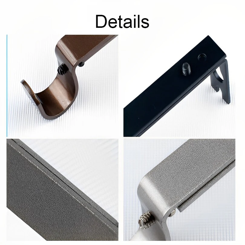 Porte-Rideau Réglable en Métal, pour Fenêtre, 2 Pièces